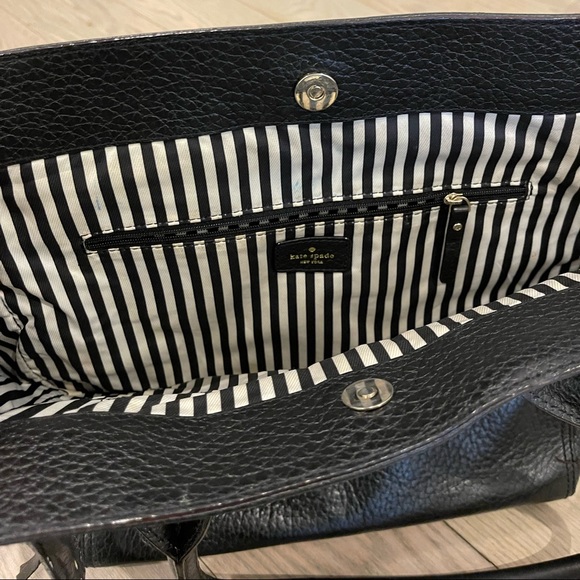 Kate Spade Black Leather Tote - Picture 3 of 4